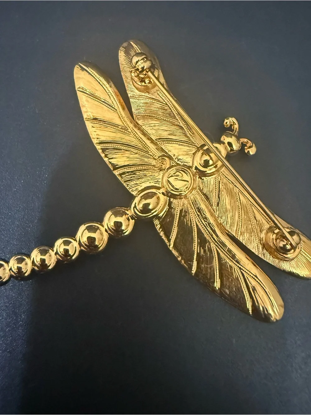 Rare Retired SWAROVSKI Swan Signed Pave Crystal Faux Turquoise Dragonfly Brooch